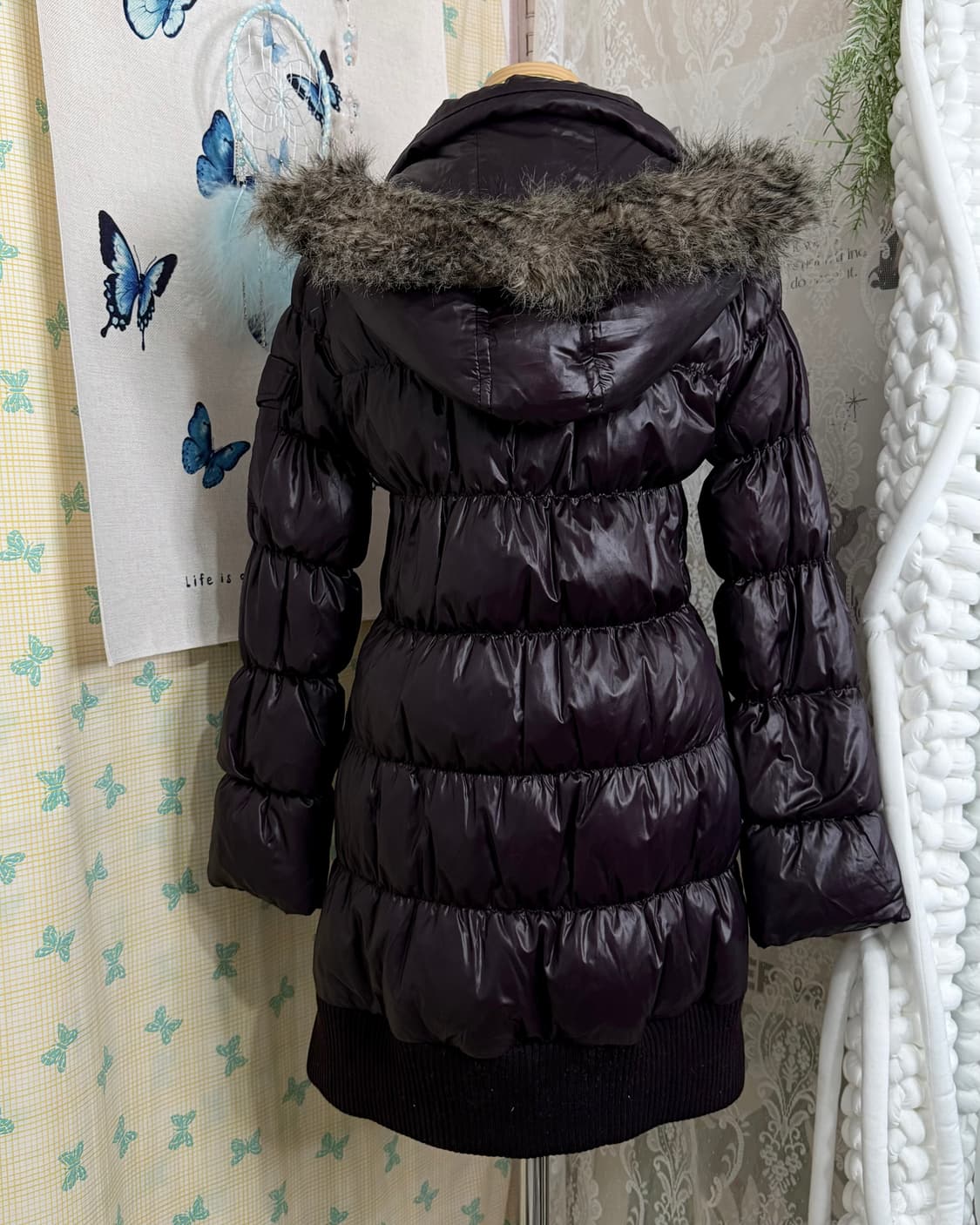 갭 딥 퍼플 롱 패딩 자켓 상품이미지6