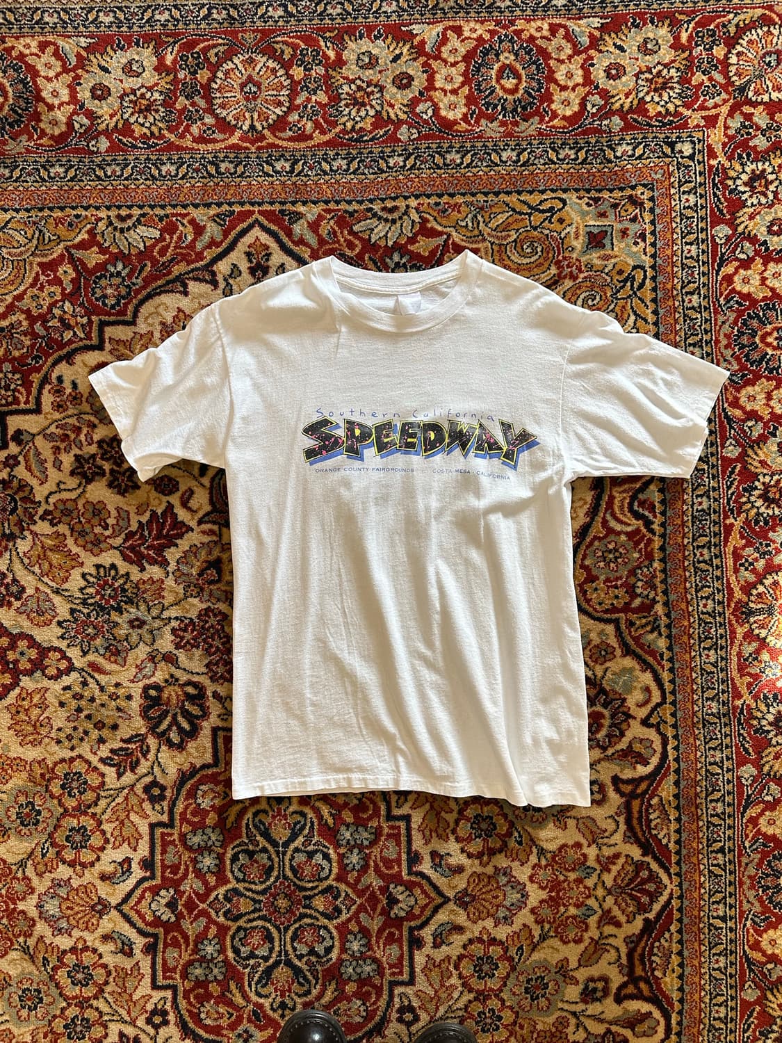 90s 캘리포니아 "Speedway" 더트 트랙 레이싱 티셔츠 - XL 상품이미지2