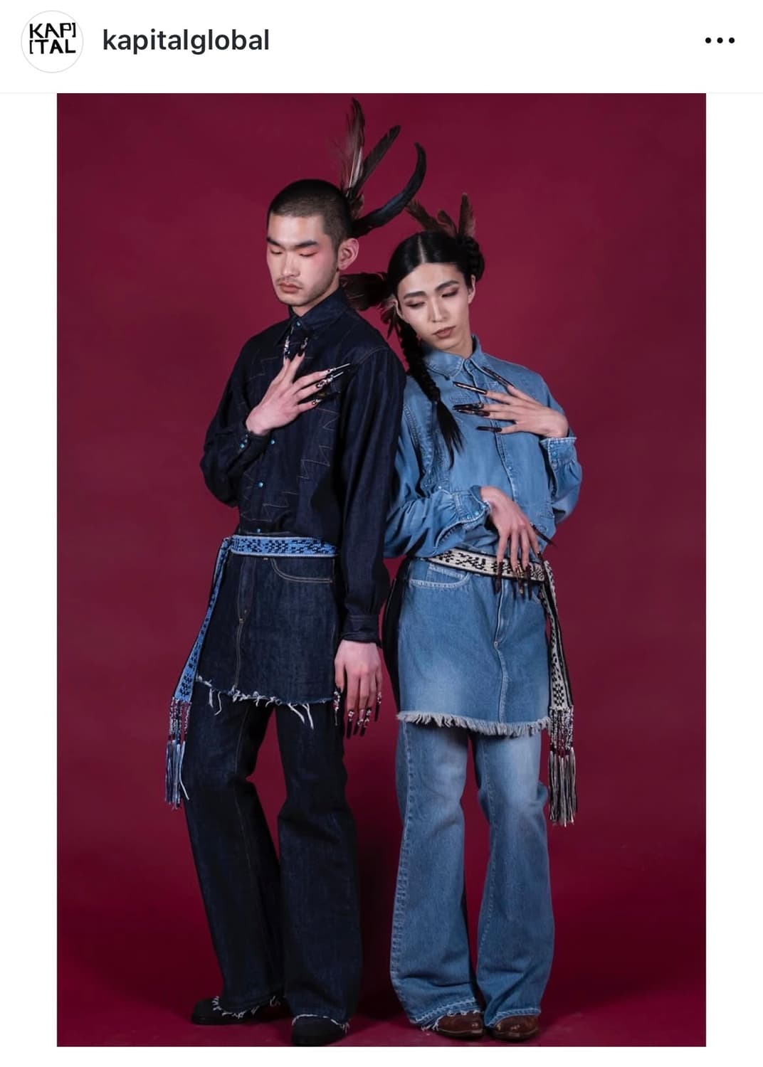 Unisex) Kapital 에이프런 부츠컷 데님 28사이즈 상품이미지1