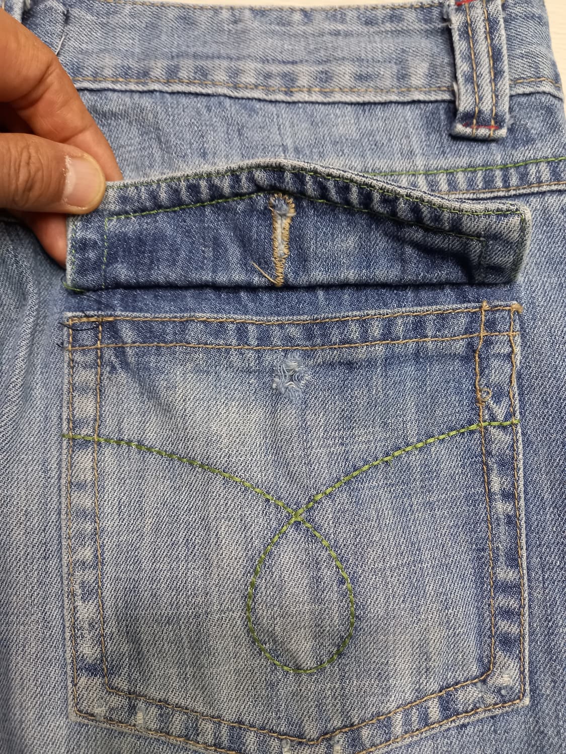 30 캘빈클라인 HongKong 워싱 와이드진 연청 30-205 상품이미지9