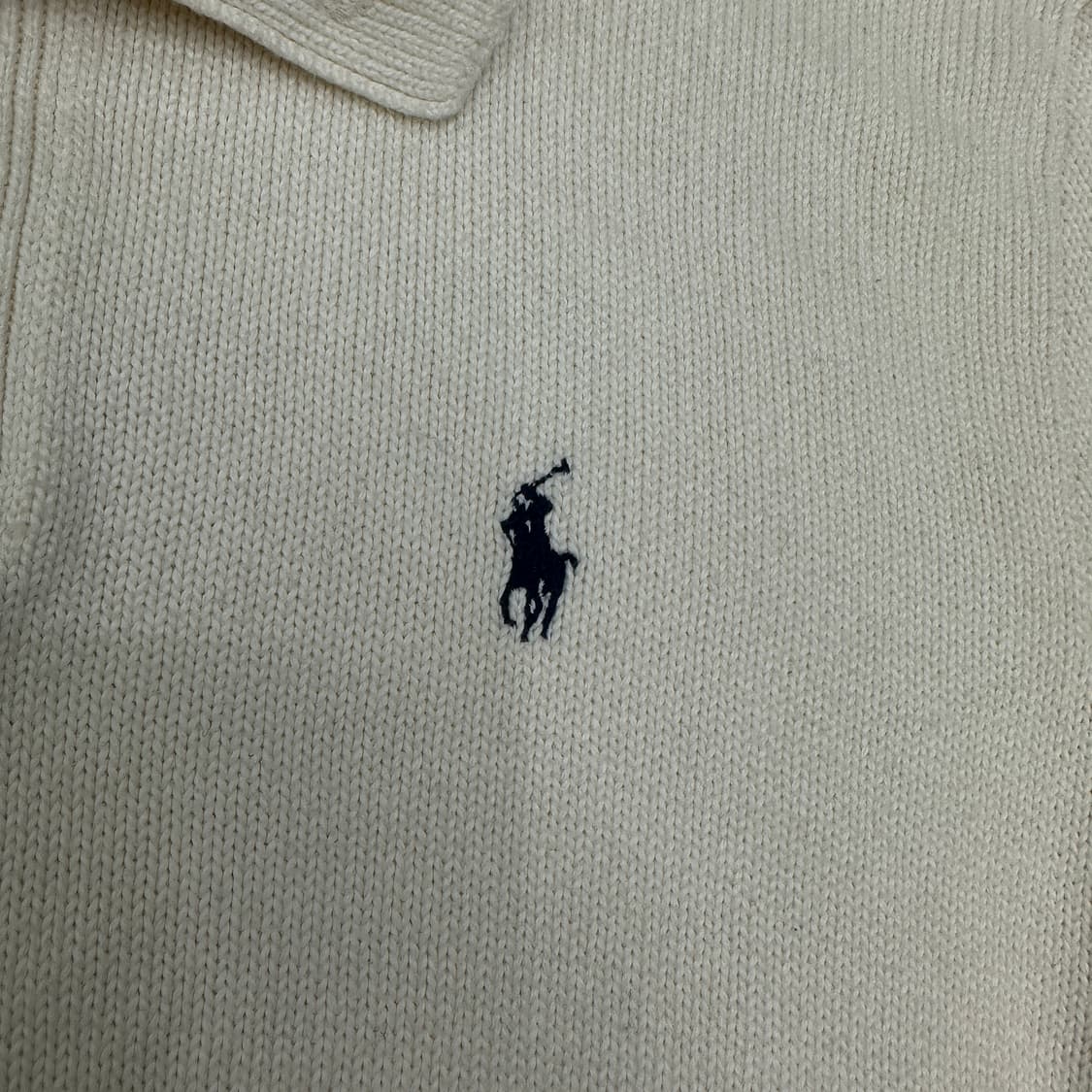 폴로 코튼 카라넥 니트 M 상품이미지6