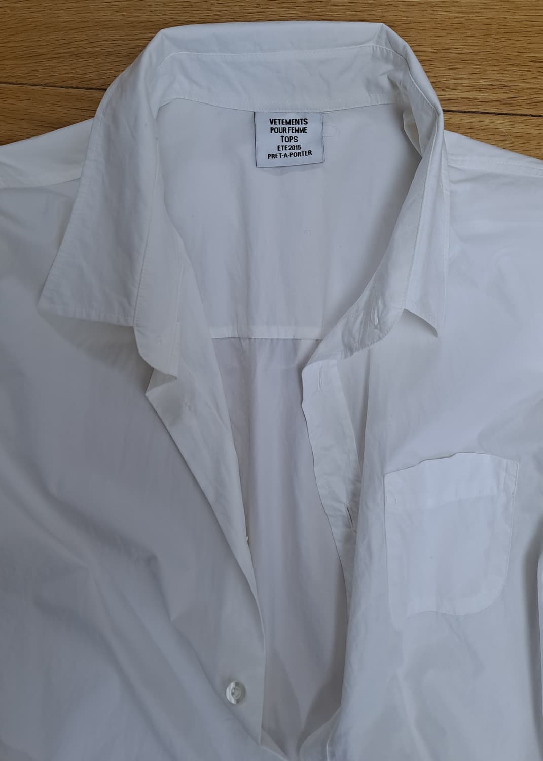 VETEMENTS 여성용 화이트 셔츠 M 상품이미지8