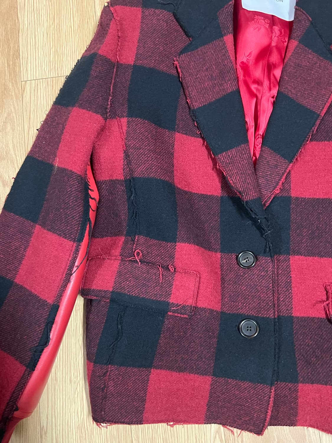 푸시버튼 반반포인트 자켓 상품이미지2