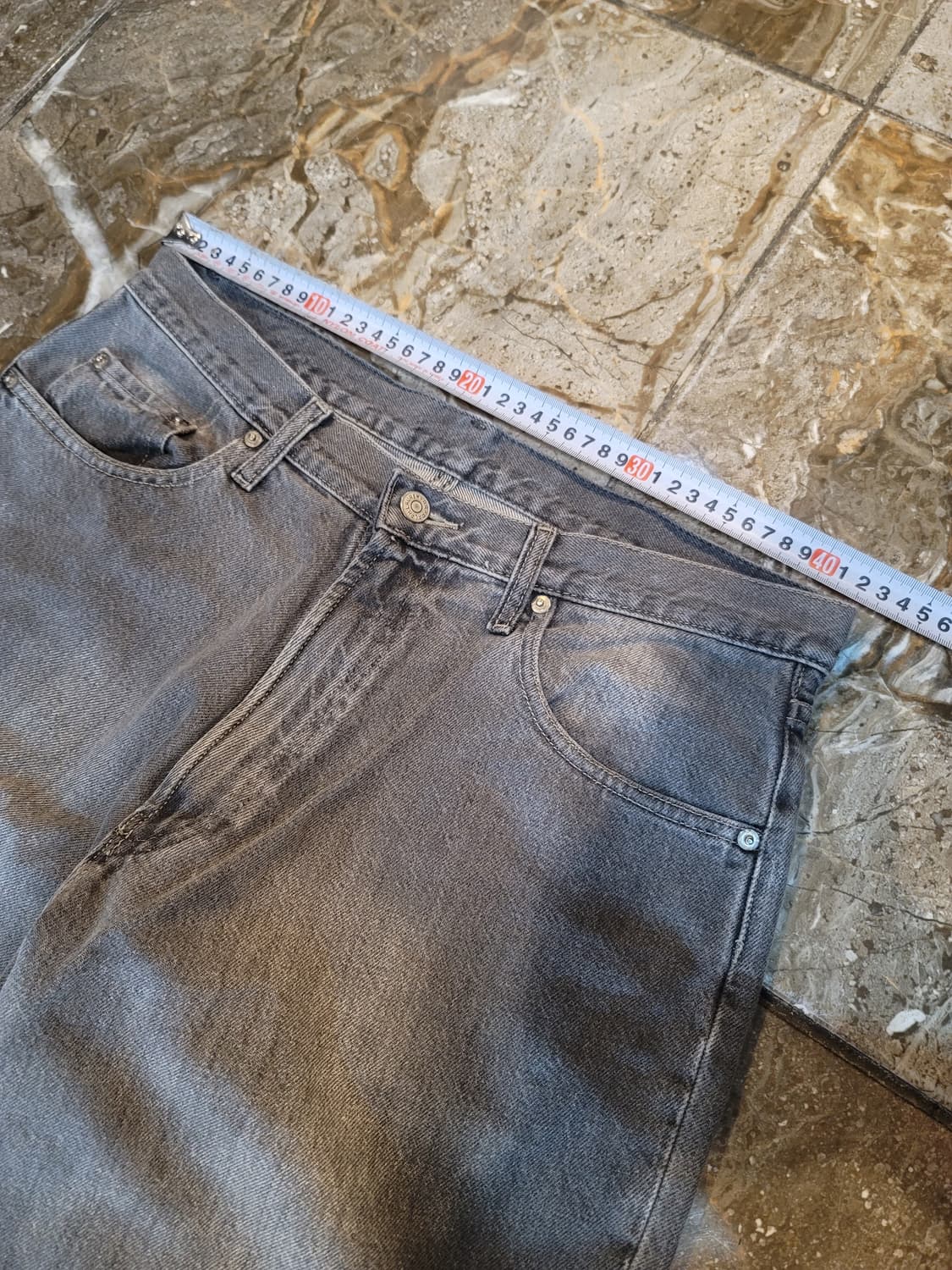 더블알엘 흑청(다크그레이) 레어 데님팬츠  상품이미지5