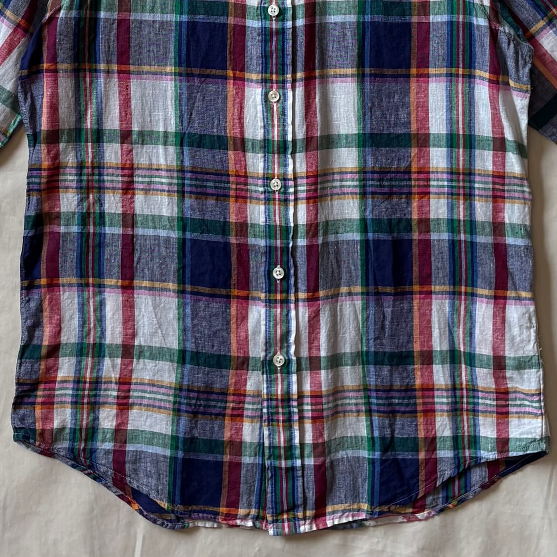 [S/95-97] 폴로 랄프로렌 Linen 체크 클래식 핏 셔츠 상품이미지4