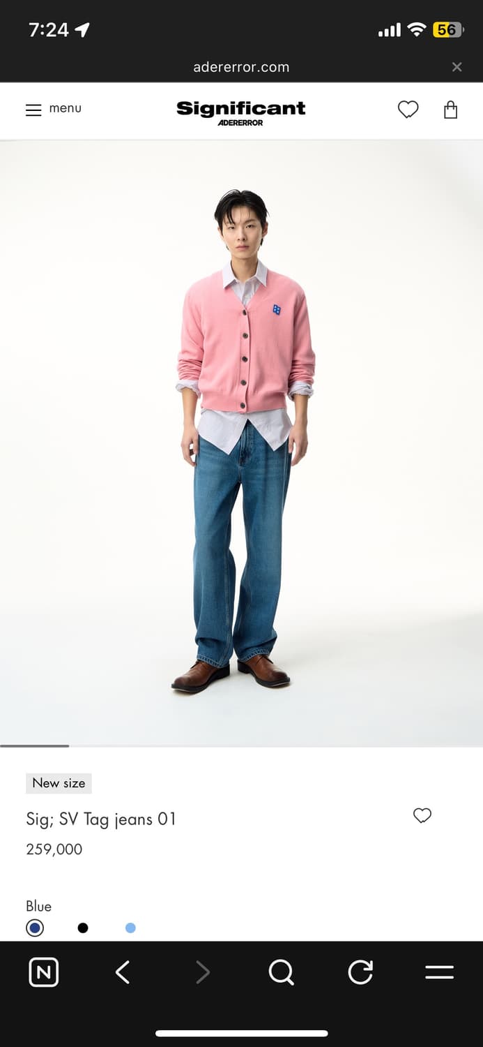 아더에러 시그니피컨트 SV tag jeans 01 M사이즈 상품이미지8