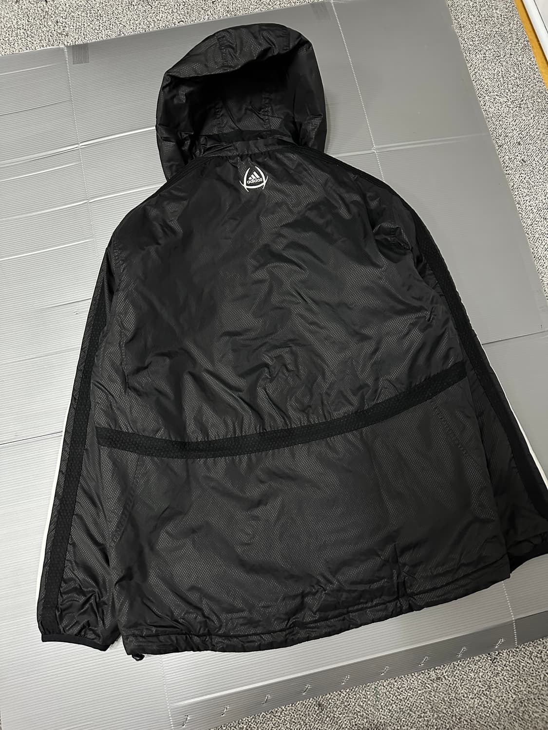 아디다스 로고 후드 점퍼 자켓 블랙 100 상품이미지6