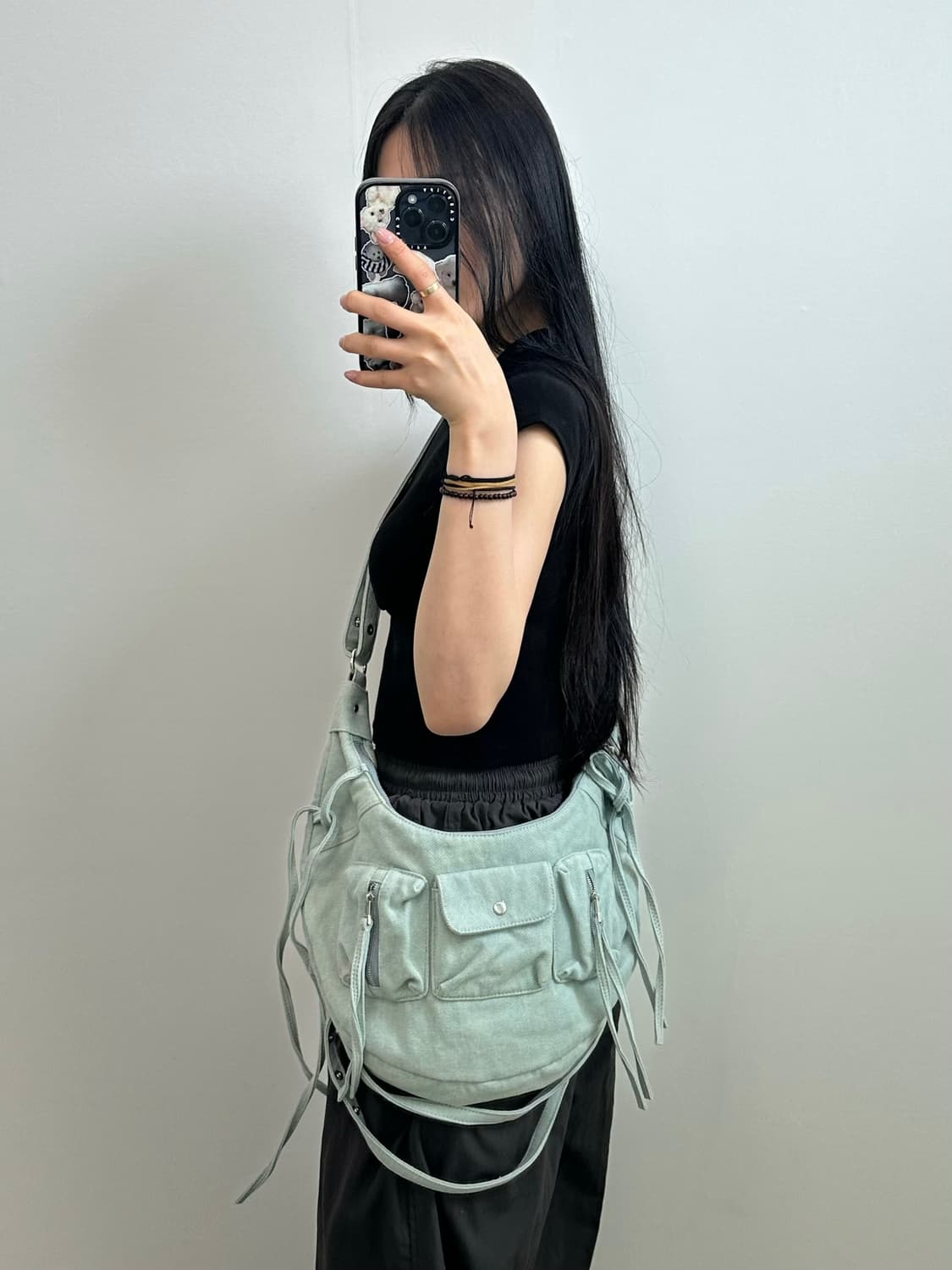 Vintage 빈티지 데님 카고 가방 크로스백 상품이미지2