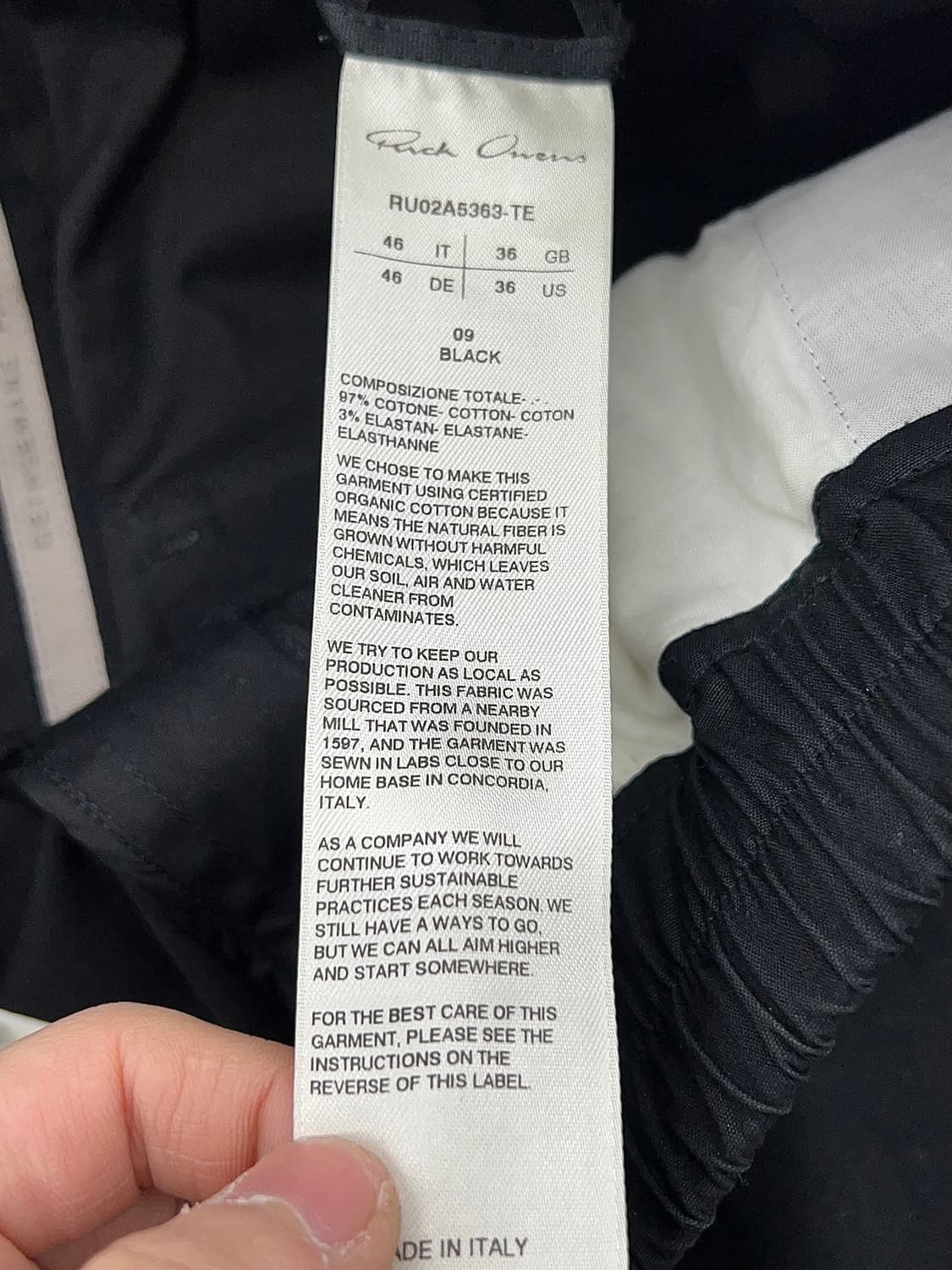 릭오웬스 21fw 벨라 드로스트링 크롭 카고 팬츠 상품이미지9