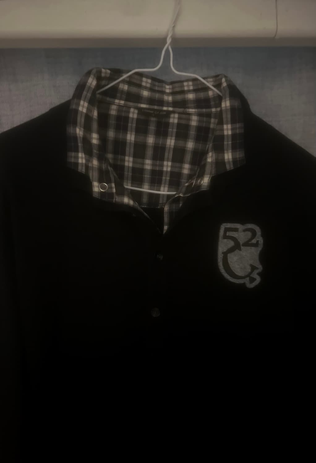 일본 빈티지 Y2K 레이어드 체크 카라티 셔츠 상품이미지2