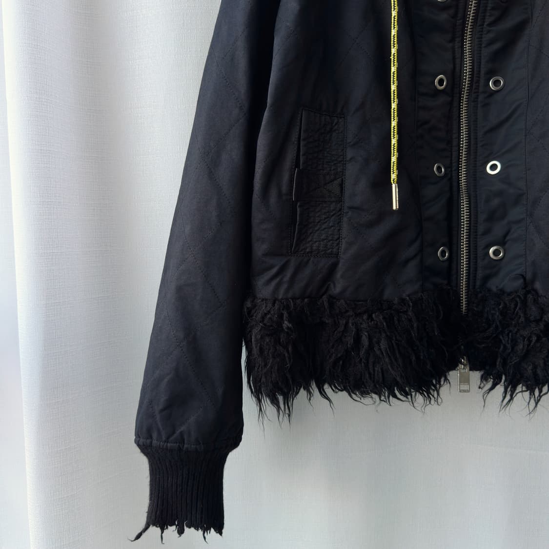 디젤 N-2B 투웨이 퍼 후드 자켓 블랙 90(S) 상품이미지4