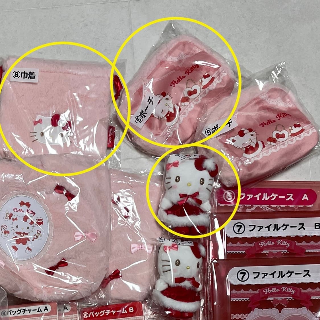 헬로키티 키링 파우치 조리개파우치 일괄 상품이미지1