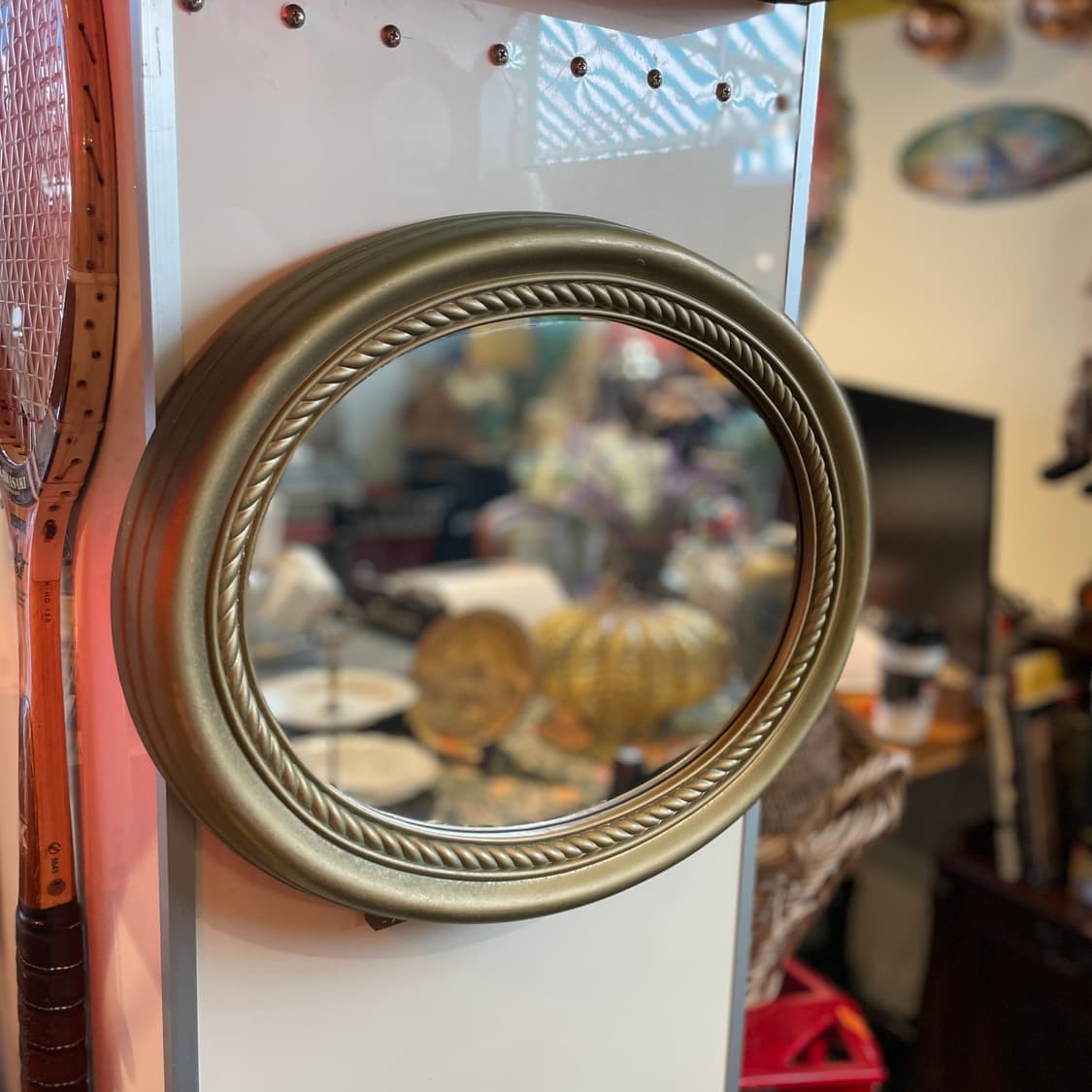 1970~80s 미국 로프 오벌 미러 상품이미지2