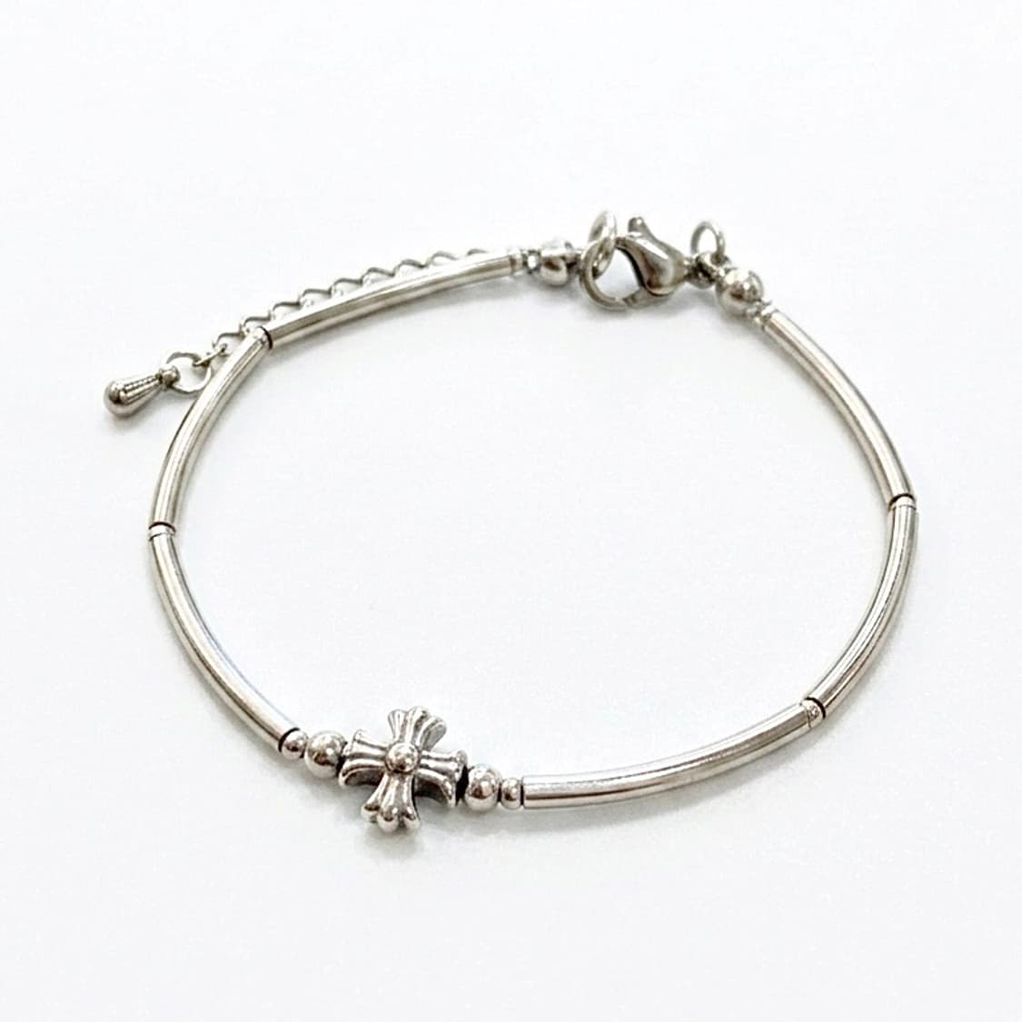 (맞춤) 십자가 펜던트 고리형 데일리 체인팔찌 상품이미지1