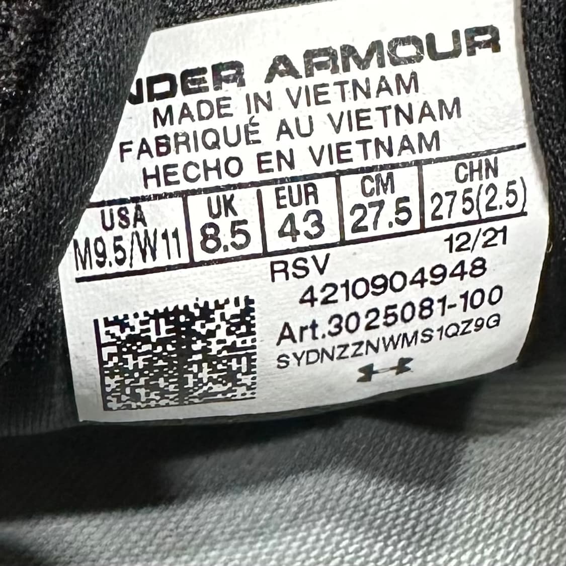 275) 언더아머 운동화 남성 남자 신발 프로젝트 락 BSR 2 상품이미지9