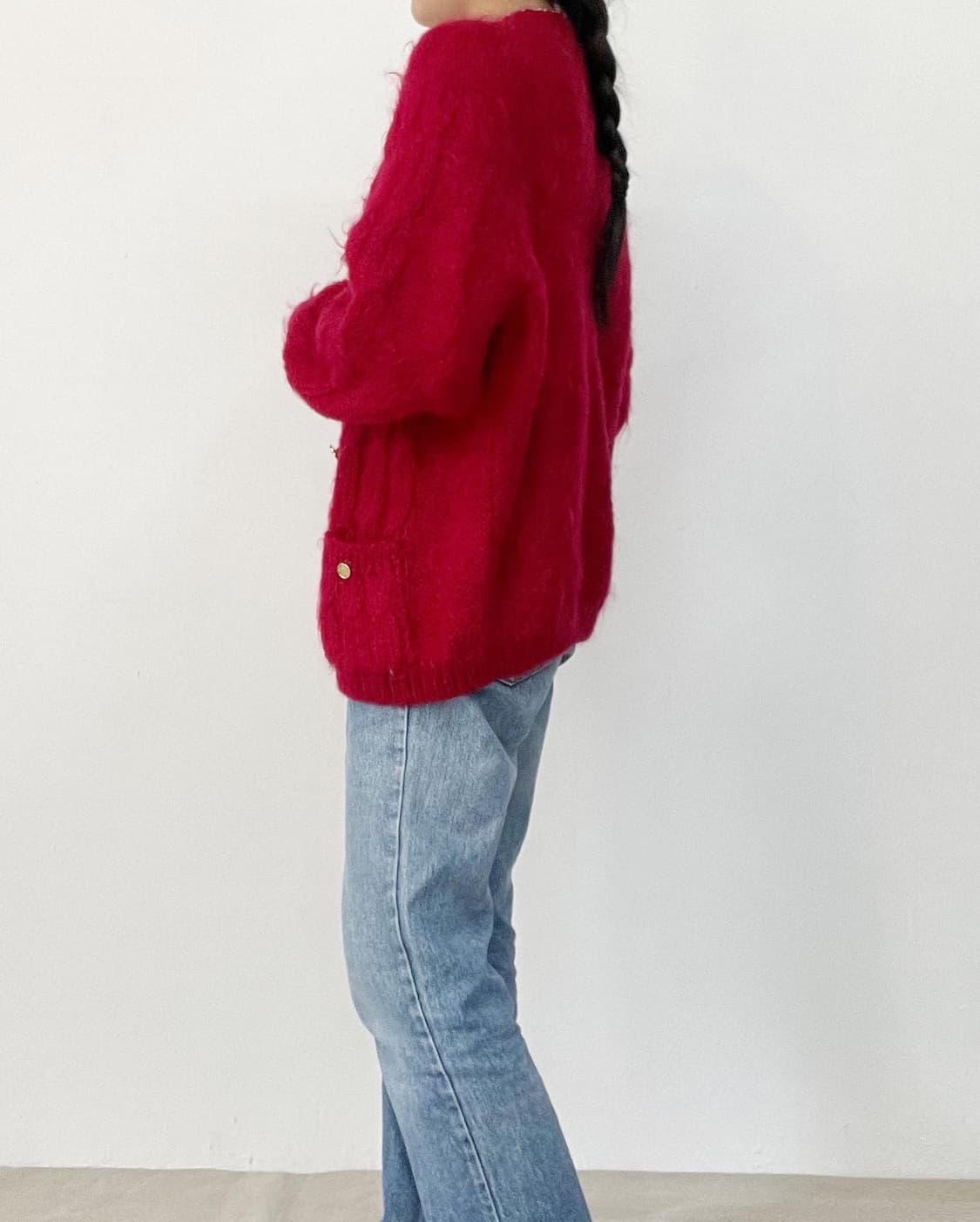 90s 빈티지 모헤어가디건 상품이미지2