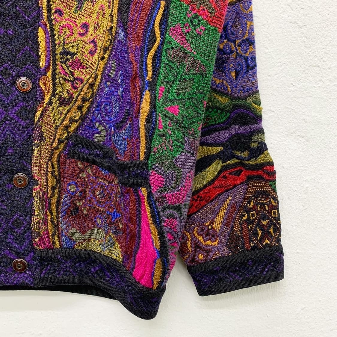 쿠지 멀티컬러 오스트레일리아 숄카라 가디건 상품이미지5