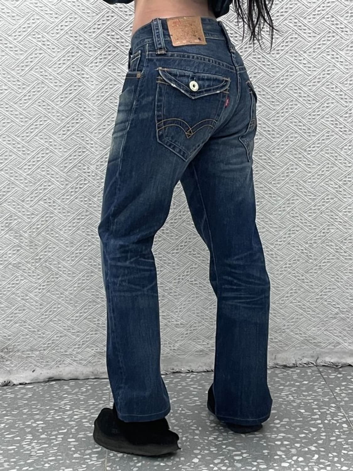 리바이스 523 디스트로이드 페인팅 패치 데님 팬츠 30인치 C06909 상품이미지2