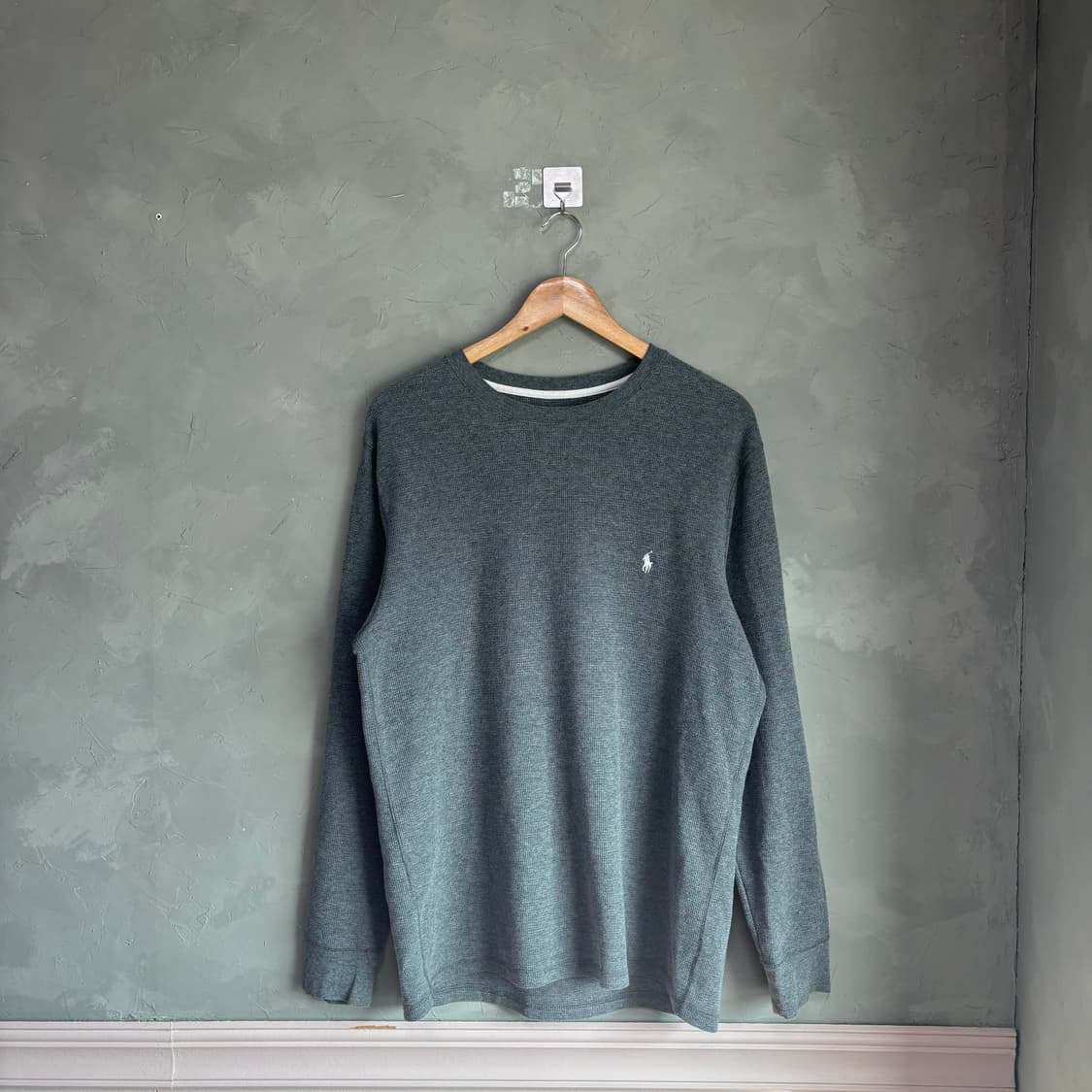 폴로 랄프로렌 와플 롱슬리브 그레이 상품이미지1