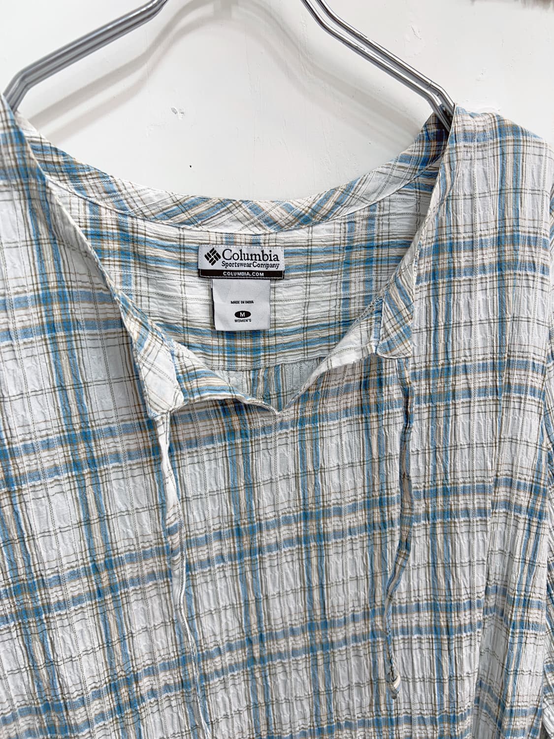 👧🏻Columbia Checkered Blouse made india 상품이미지6