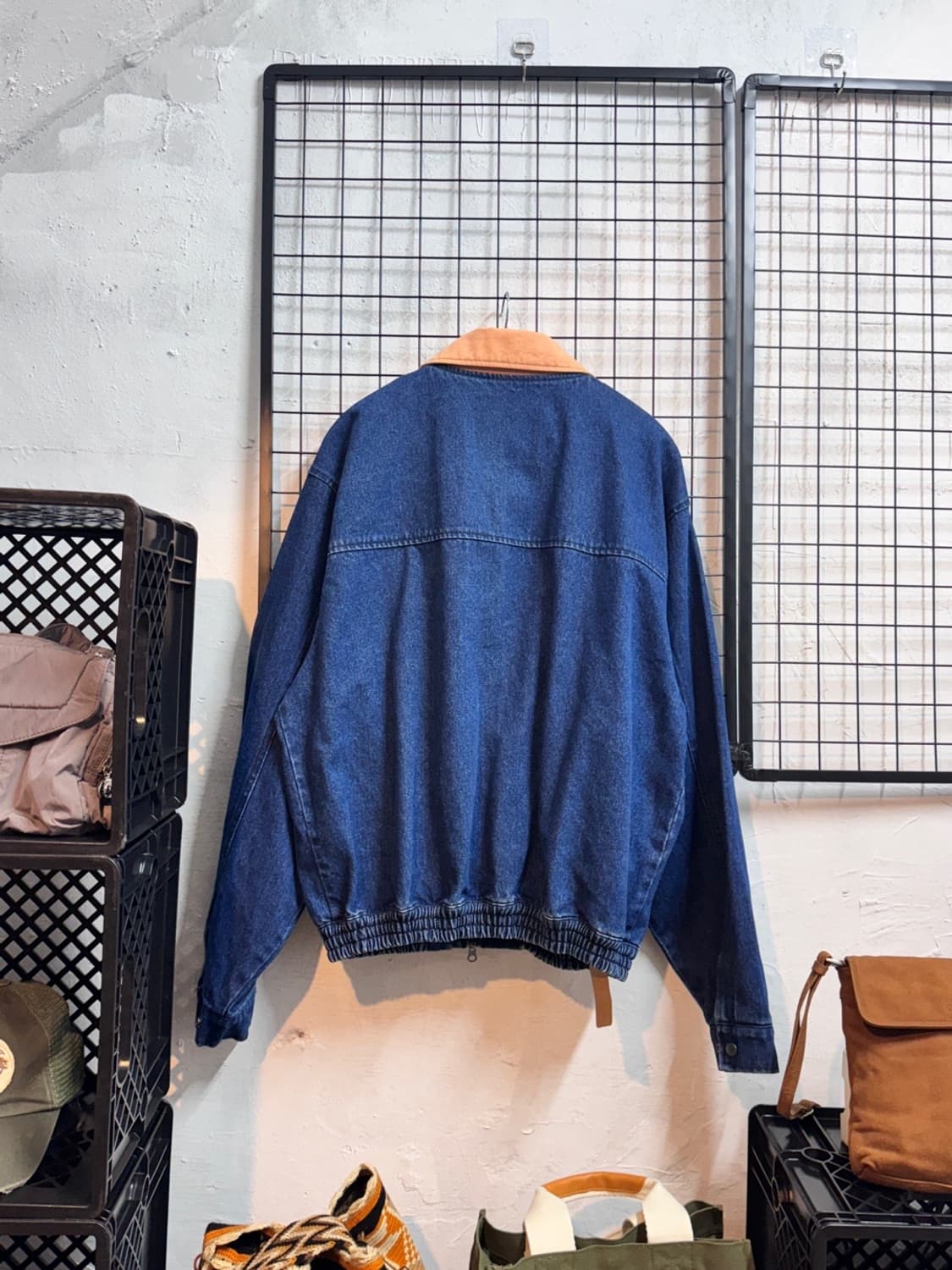 배색 데님 자켓 상품이미지2