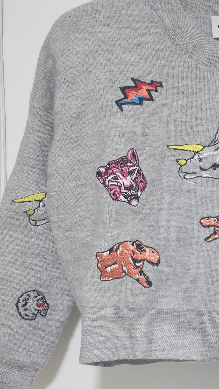 빔바이롤라 그레이 크롭 니트 S 상품이미지3