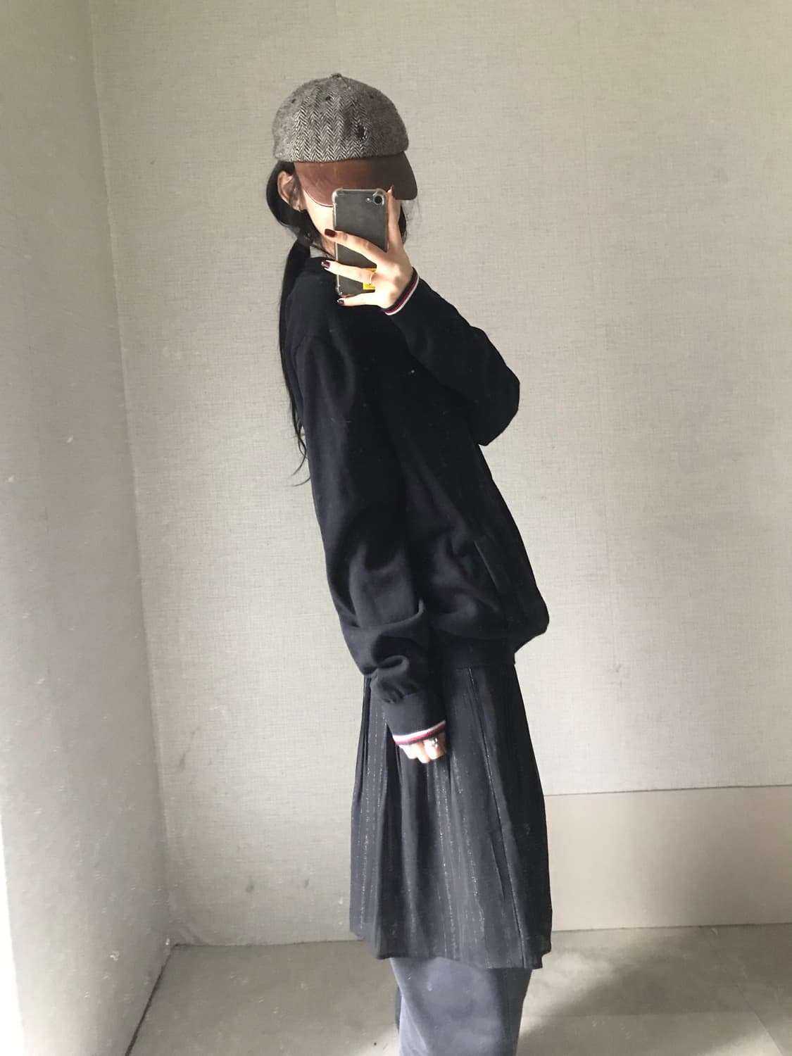 타미힐피거 블랙 오버핏 니트집업 상품이미지5