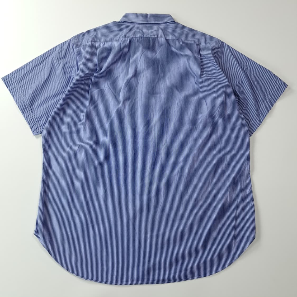 CJ379 XL 폴로 90s 홍콩판 블루 핀스트라이프 반팔 셔츠 남방 상품이미지6