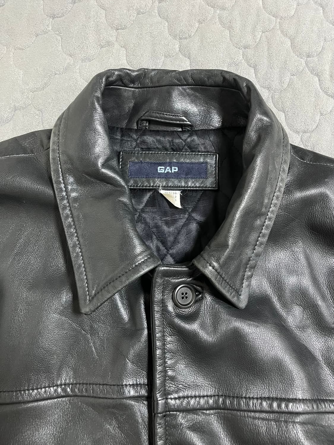 [GAP] old gap 올드갭 레더 카코트 블랙 XL 상품이미지2