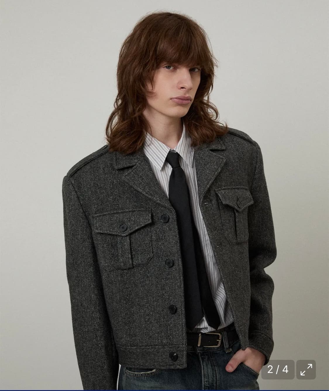 엘무드 서전트 서던트 울 트러커 자켓 스톤그레이 48 상품이미지2