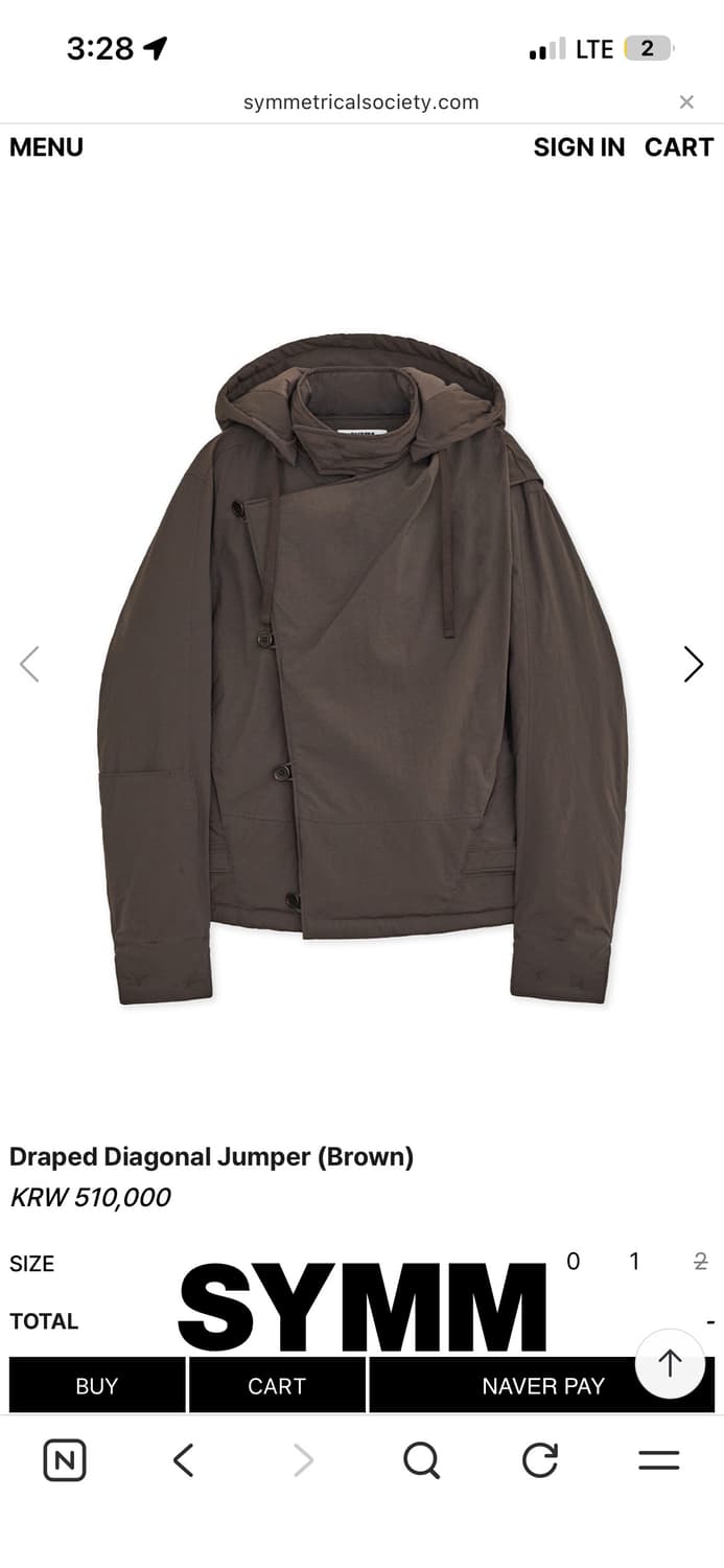 SYMM Draped diagonal jumper 2사이즈 상품이미지1