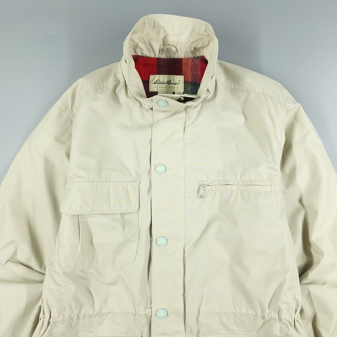 에디바우어 JP 아이보리 아메카지 울블렌드 히든지퍼 멀티포켓 캐주얼자켓 상품이미지4