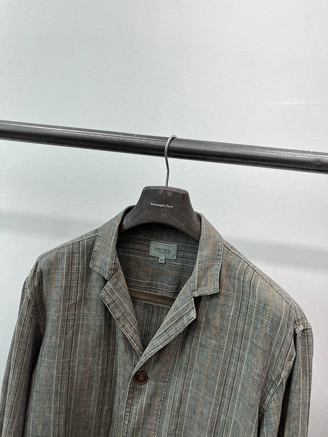 105) 시리즈 투톤 타탄 린넨자켓  상품이미지3