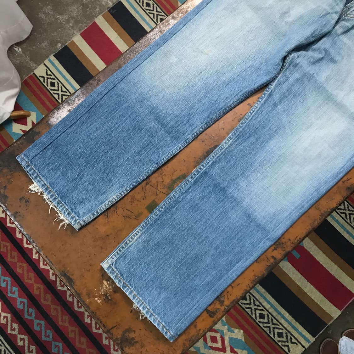 리바이스 569 중청 워시드 데님 팬츠 허리 33 사이즈  상품이미지5