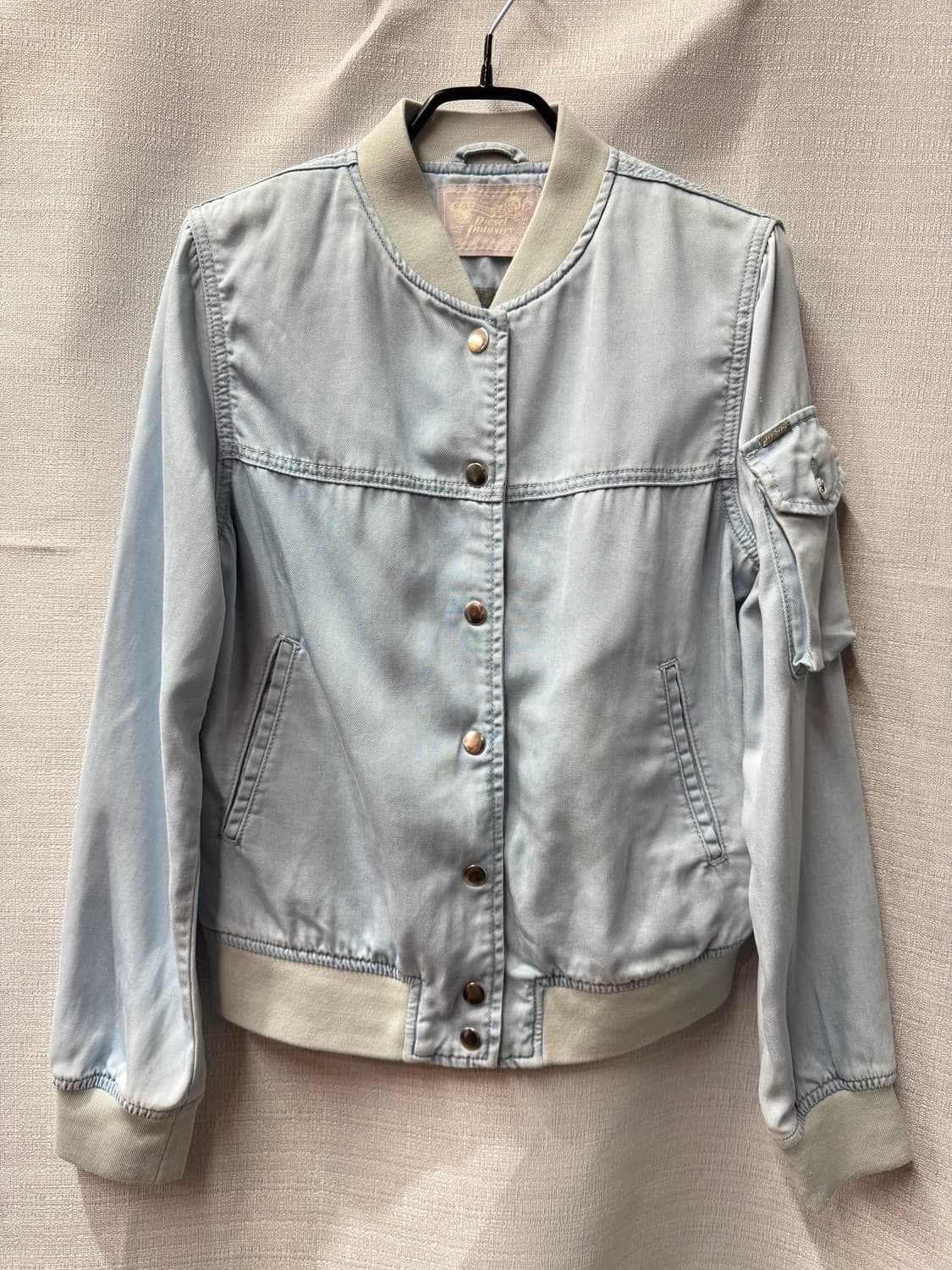 디젤 빈티지 라이트 블루 사이드포켓 봄버자켓 XS(S) 상품이미지1