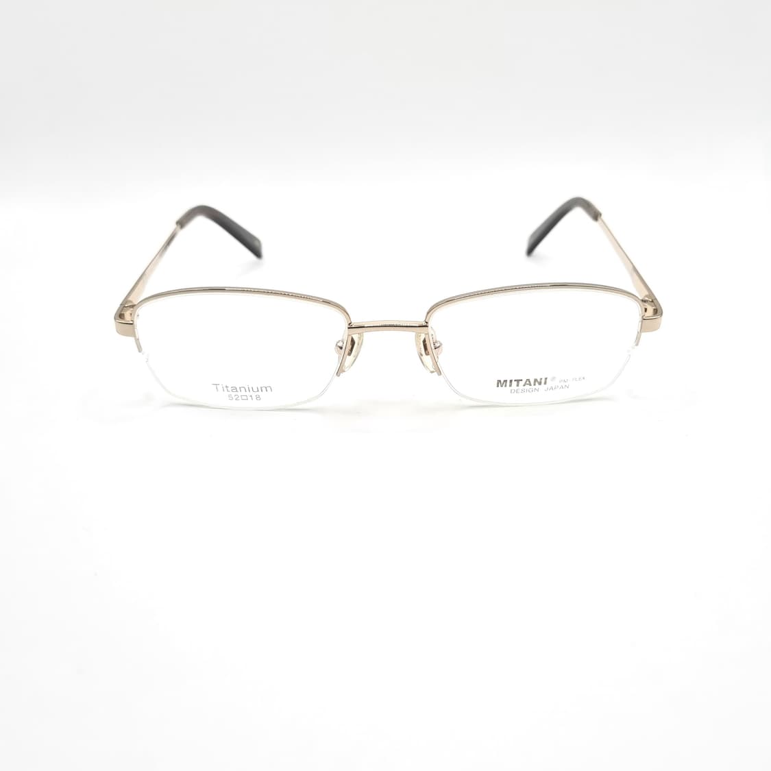 데드스탁 라운드사각 티타늄 골드 반무테 안경  333 상품이미지2