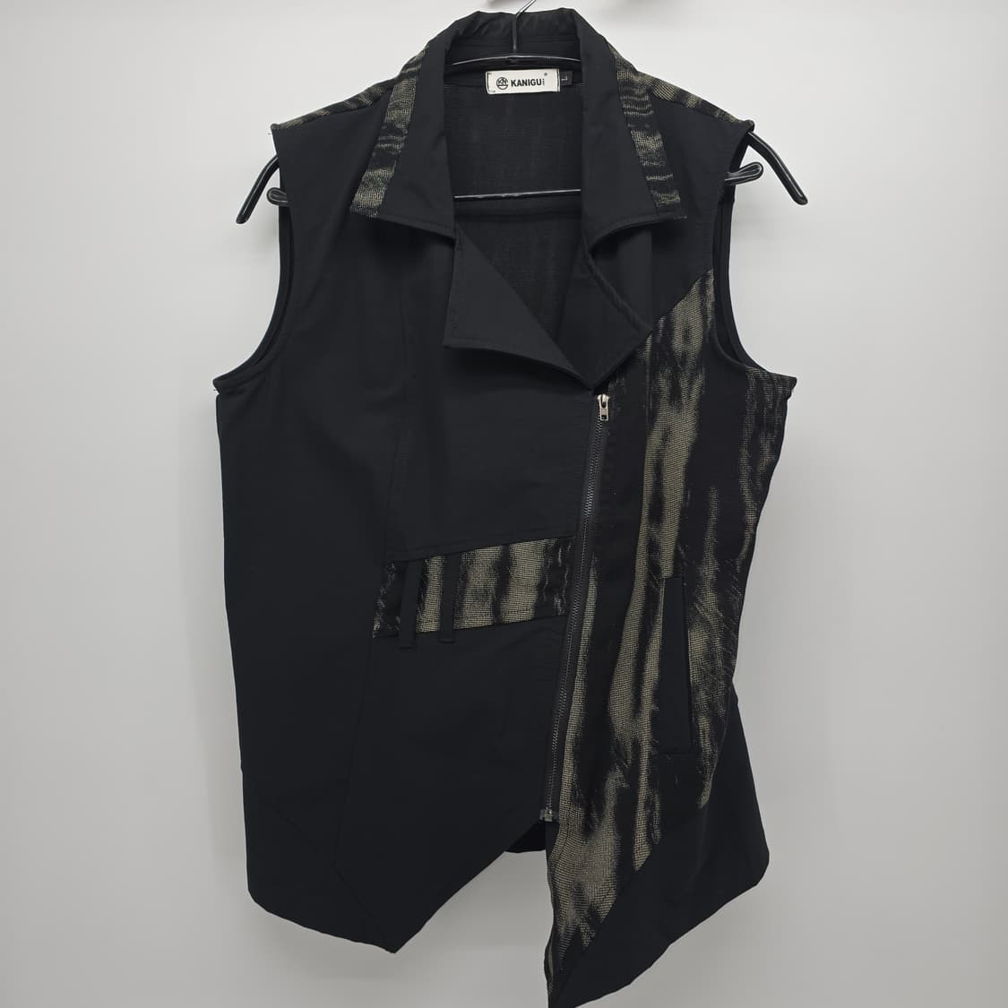 블랙 언발란스 조끼 베스트 상품이미지1