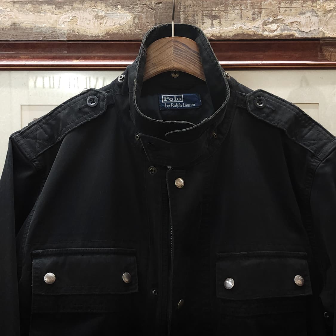 폴로 밀리터리 필드자켓 블랙 바이커 자켓 L 상품이미지4