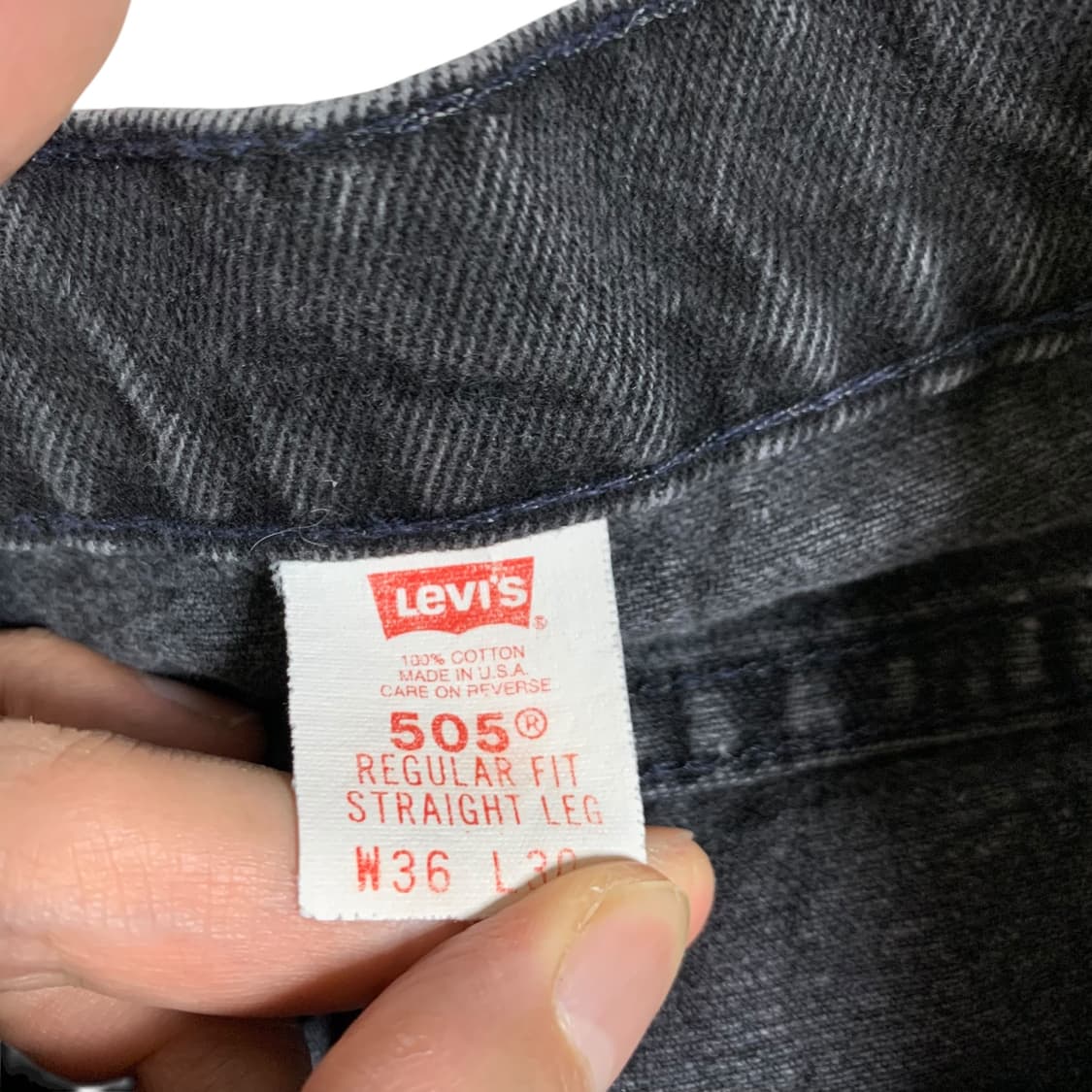 [33] 90s Levis 505 black denim pants 상품이미지3