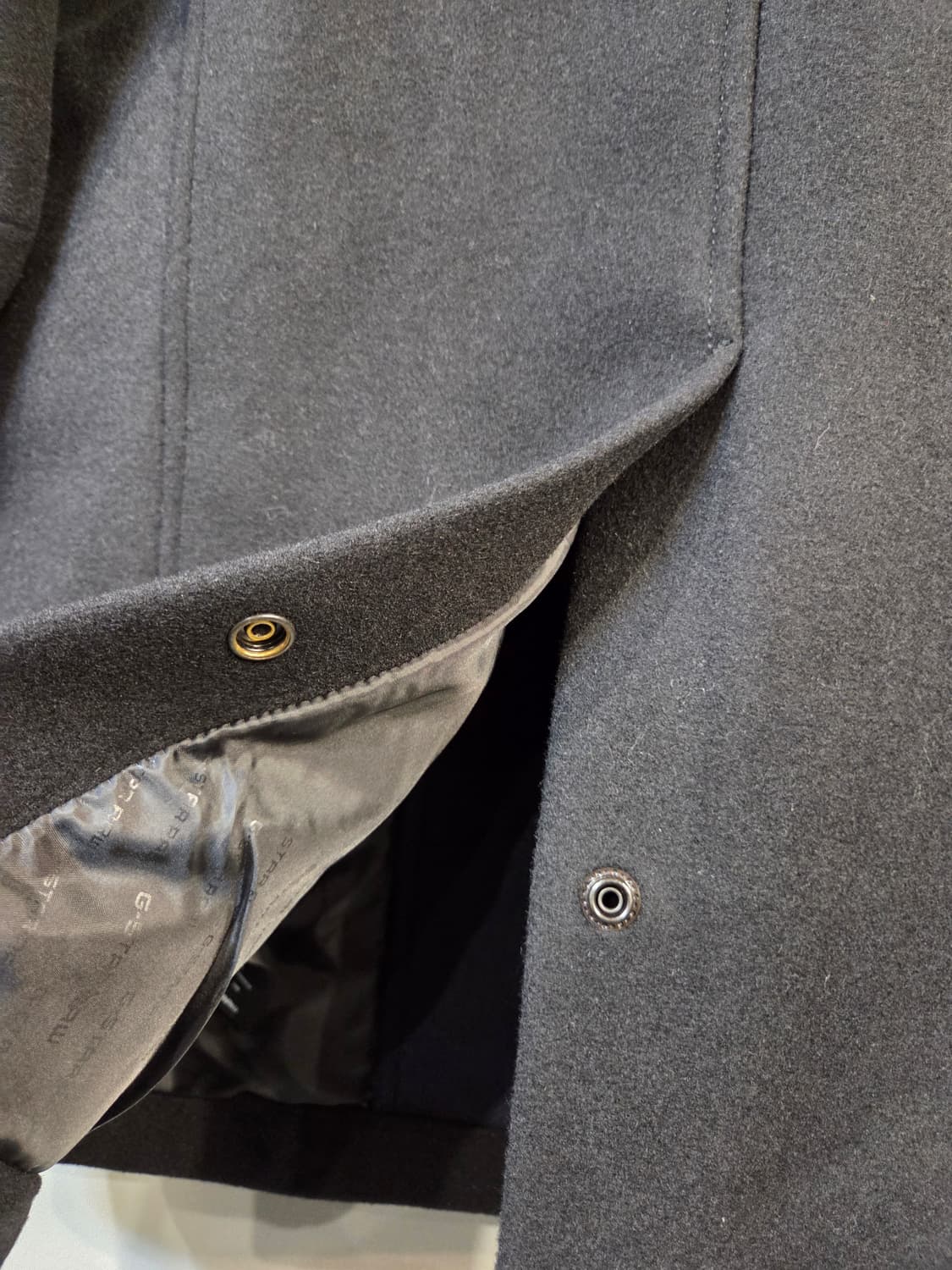 G-SYAR 검정색 하이넥 모직 코트(XS) 상품이미지7