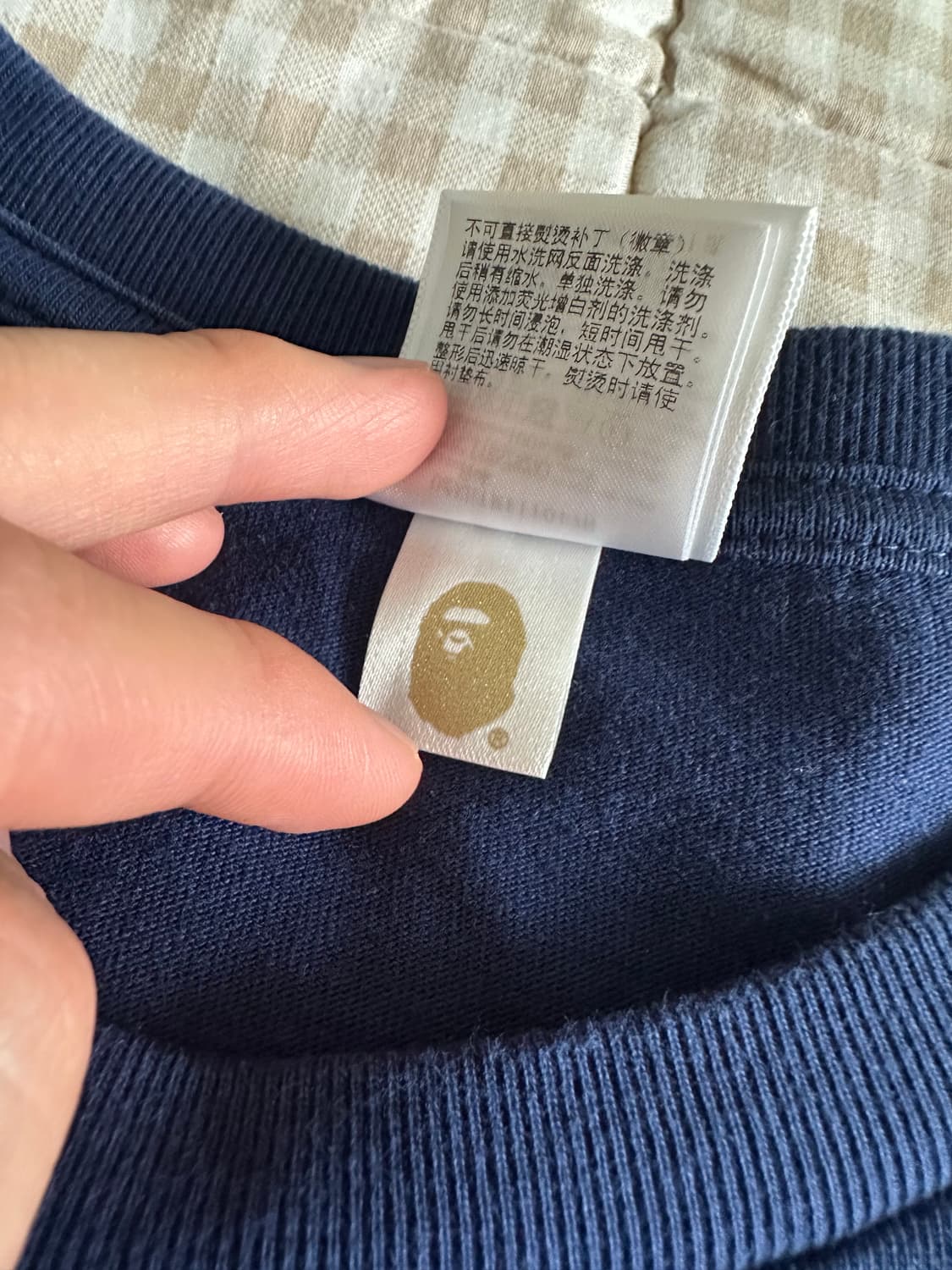2XL 베이프 사루 롱슬리브 블루 네이비 상품이미지7