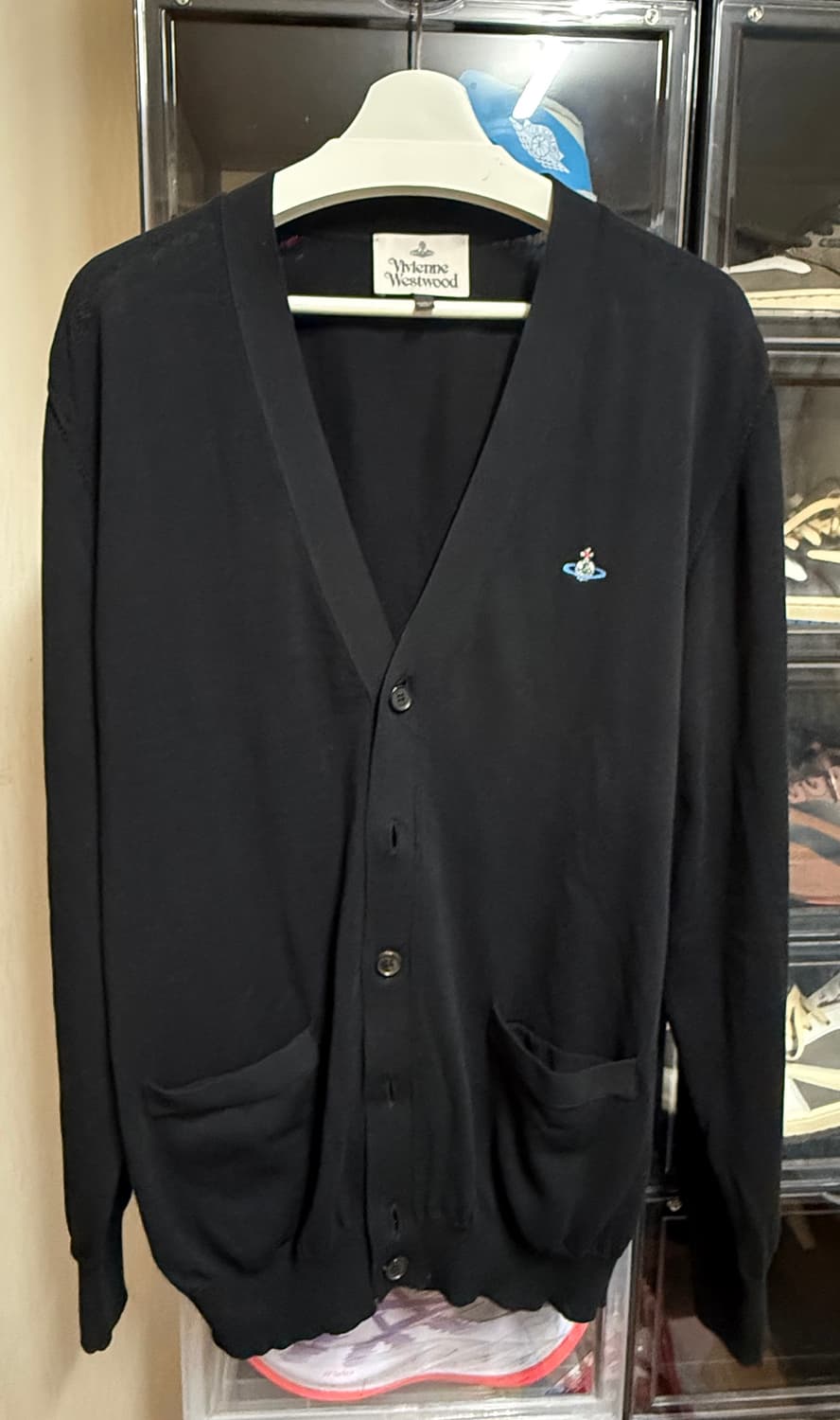 [L] 비비안웨스트우드 남성 가디건 블랙 상품이미지1