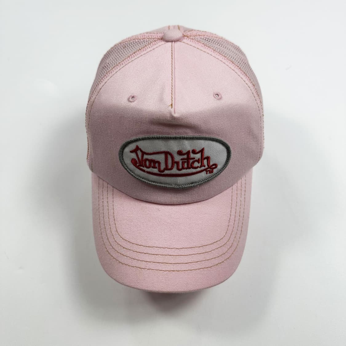 본더치 레트로 핑크 메쉬 볼캡 모자 상품이미지2
