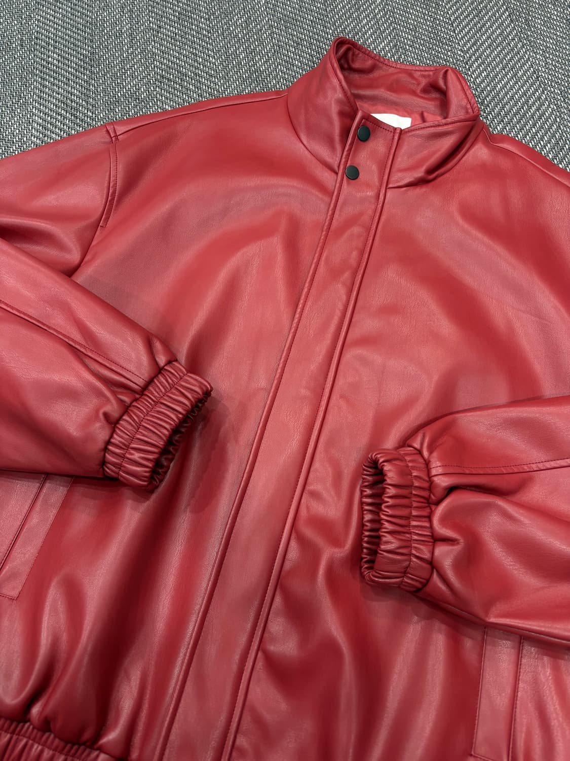 큐티에잇 가먼츠 레더 봄버자켓 상품이미지4