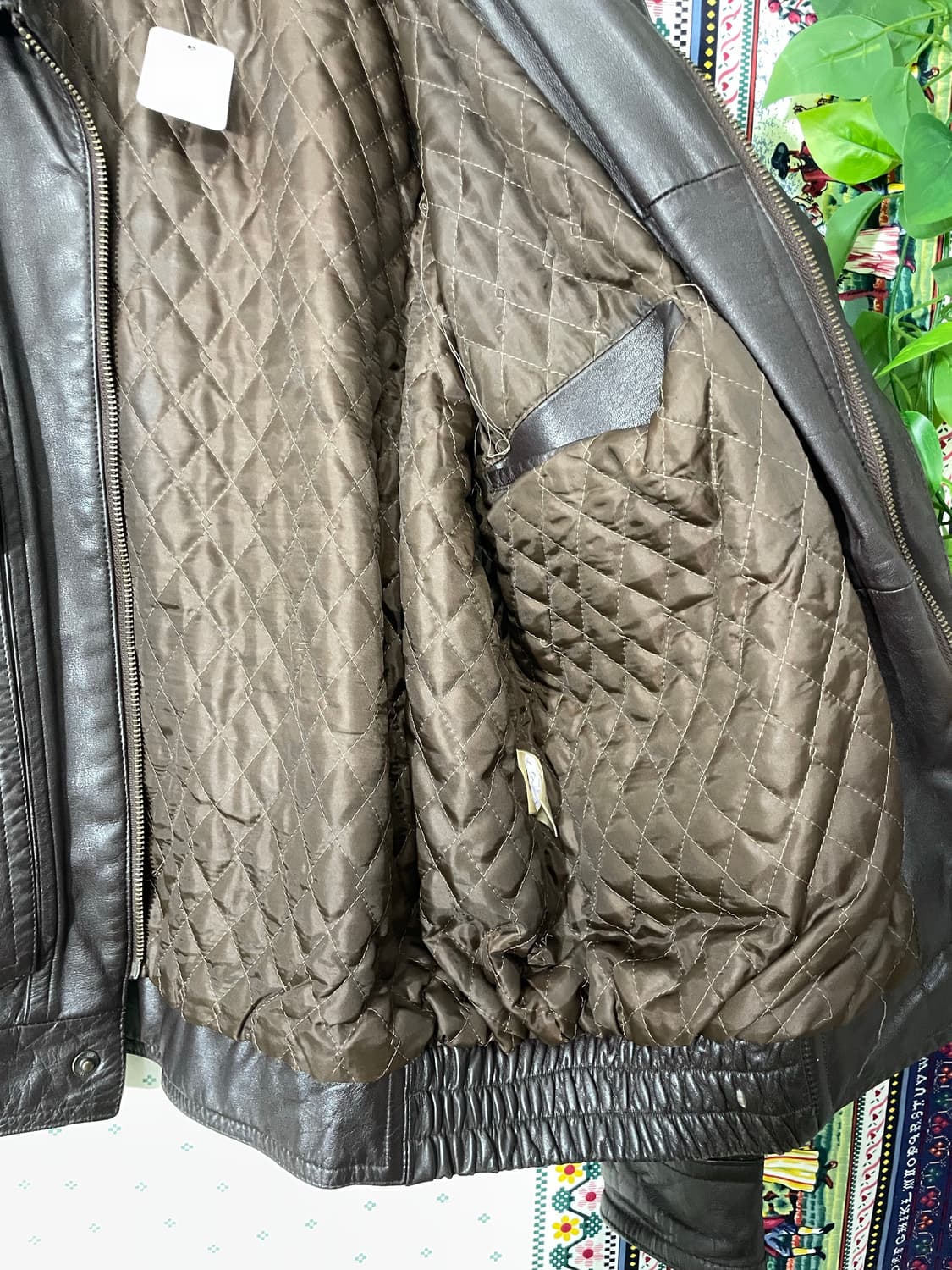 빈티지 레더 봄버 브라운 상품이미지5