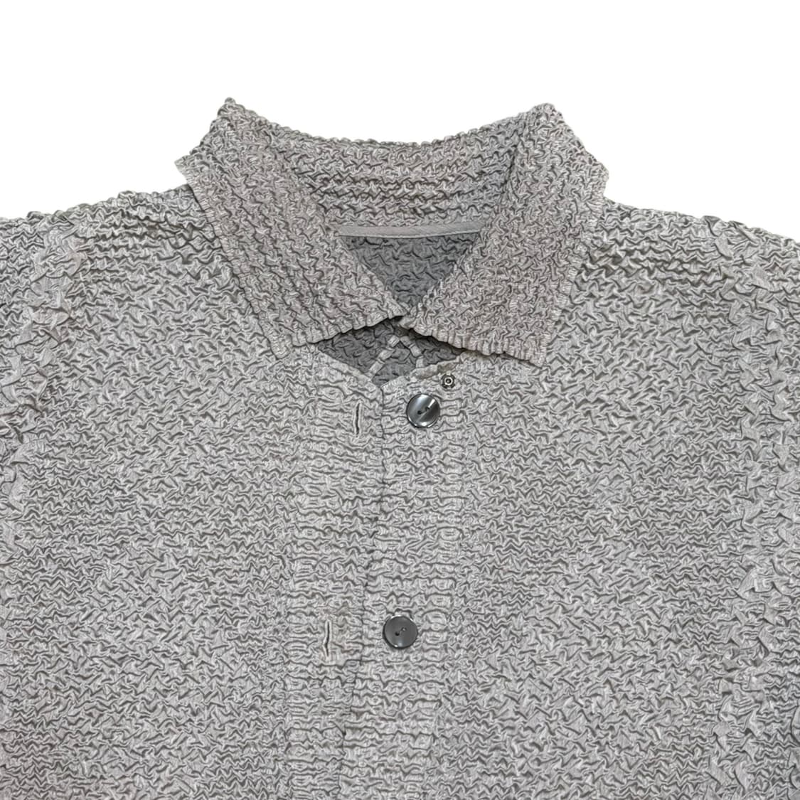 00s Antraci 팝콘텍스처 플리츠 셔츠 상품이미지4
