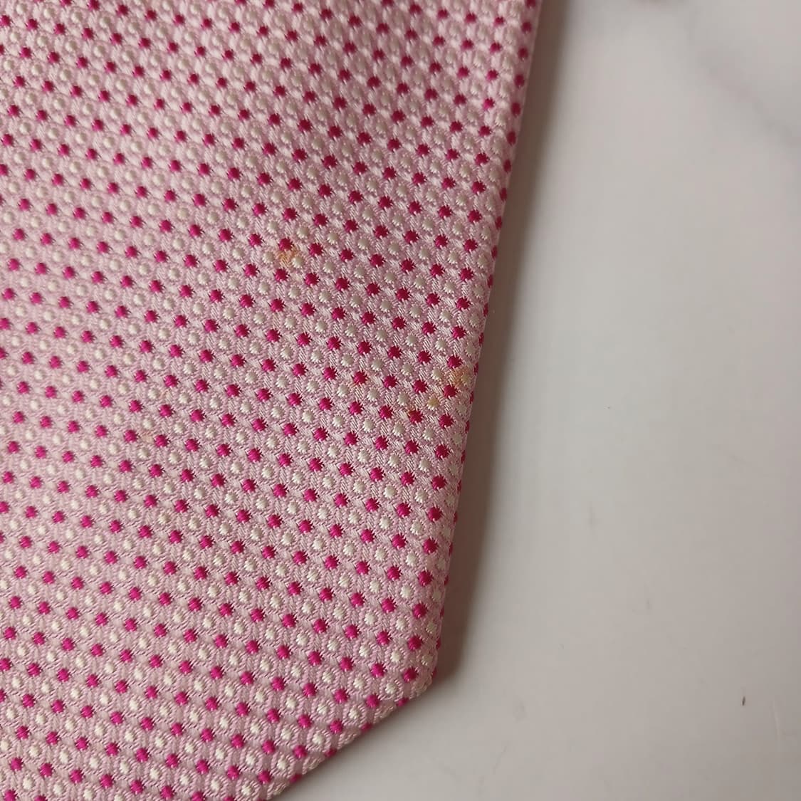 밀라숀 실크 핑크 도트 패턴 넥타이 8.1cm A~B등급 A19727 상품이미지9