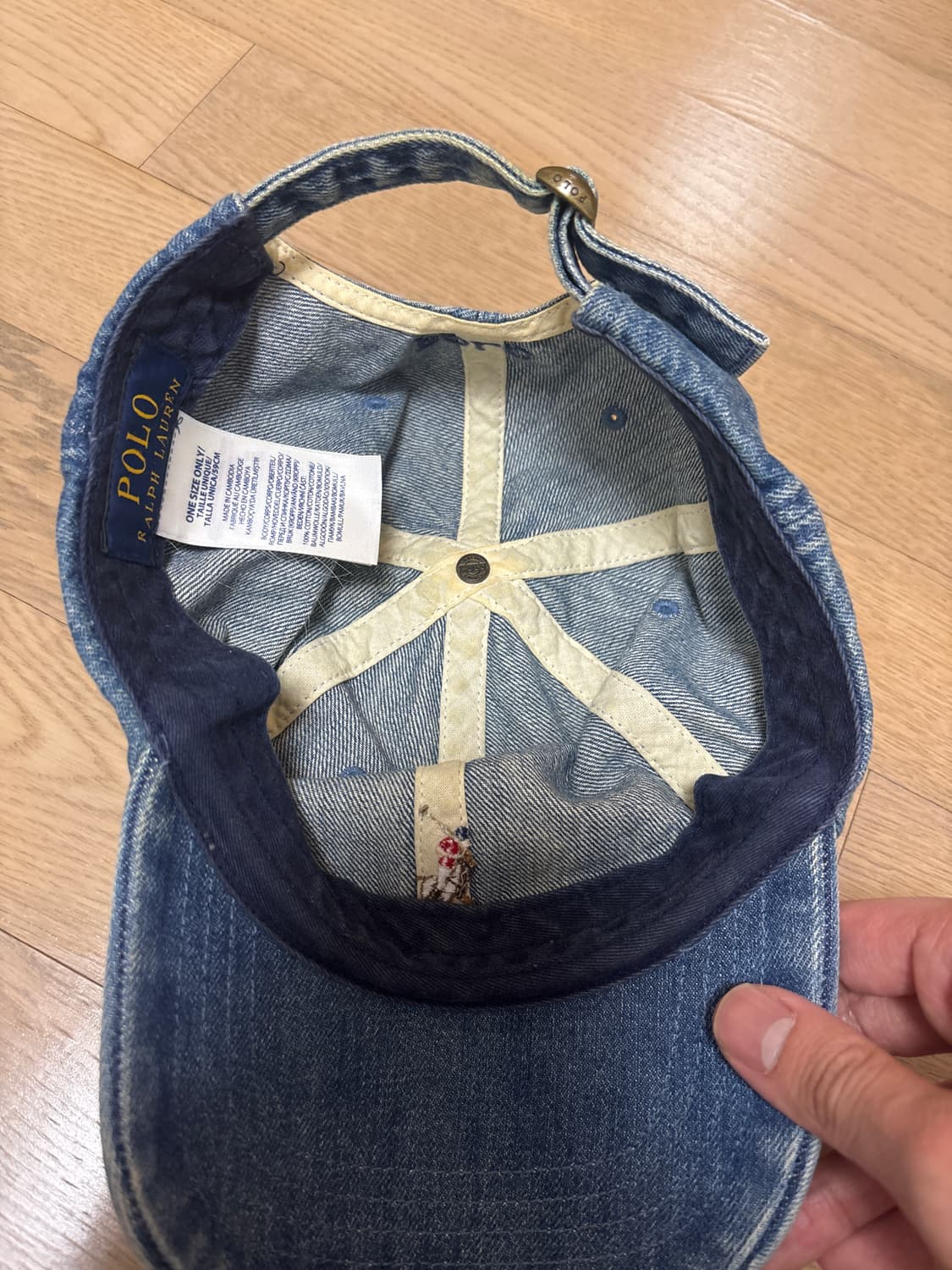 폴로 랄프로렌 워싱 데님 볼캡 상품이미지4