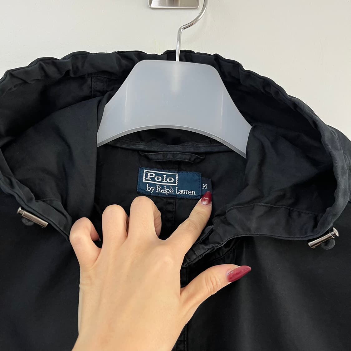 폴로 랄프로렌 레드 포니 블랙 투웨이 코튼 후드 자켓 상품이미지7