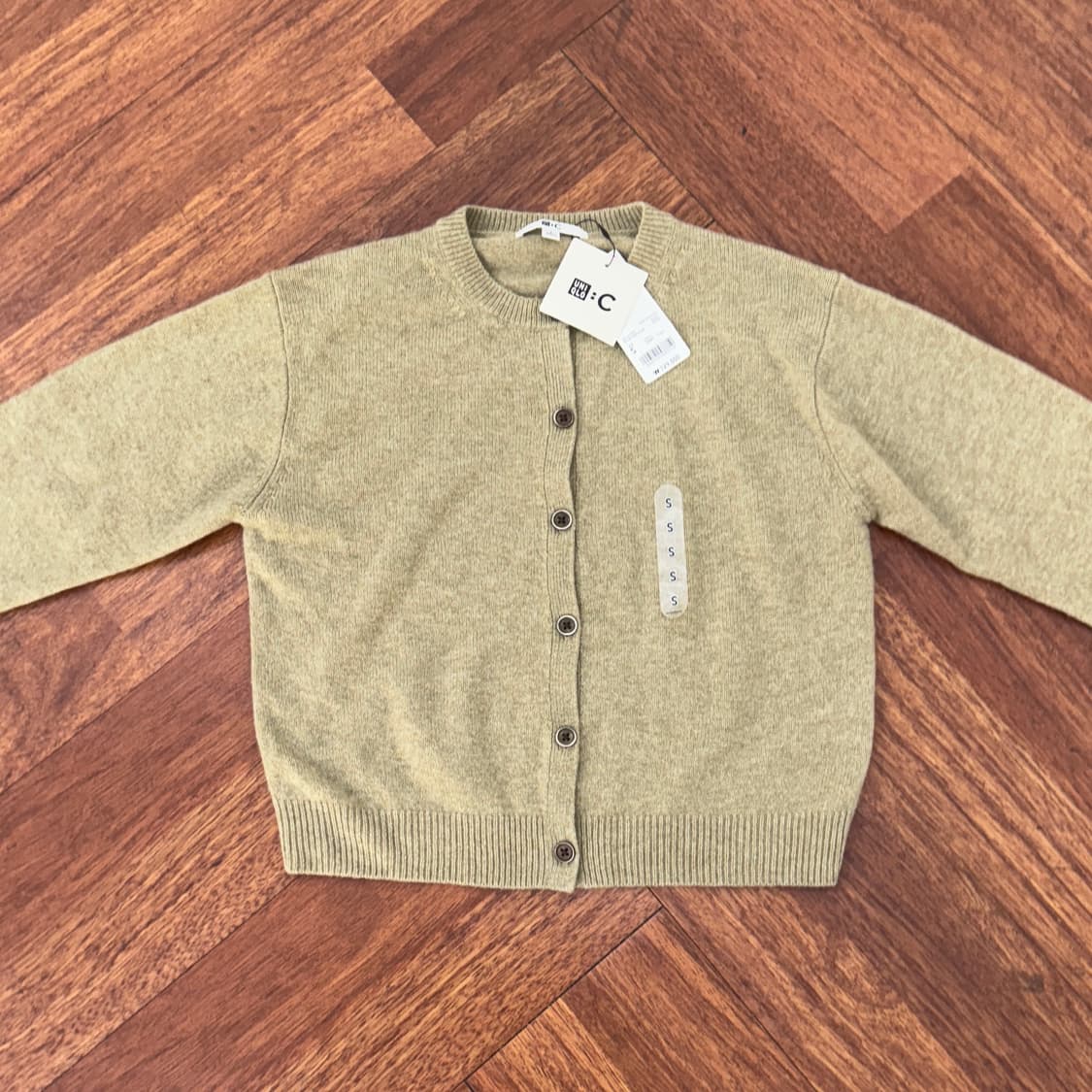 (새상품) 여성용 S 유니클로 C 캐시미어 크루넥 쇼트 가디건  상품이미지2